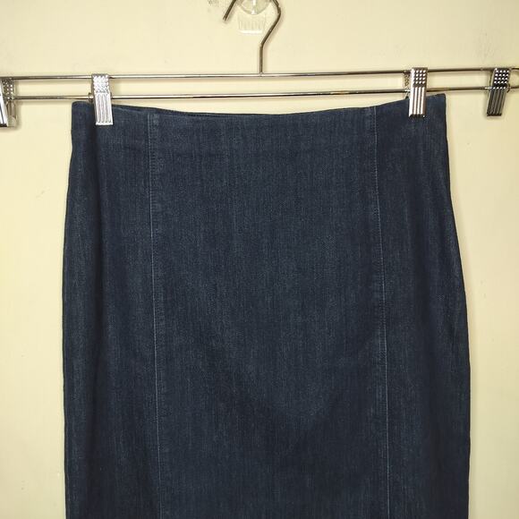 J. Jill Blue Denim Stretch Pencil Skirt 2 Missy - Picture 2 of 8